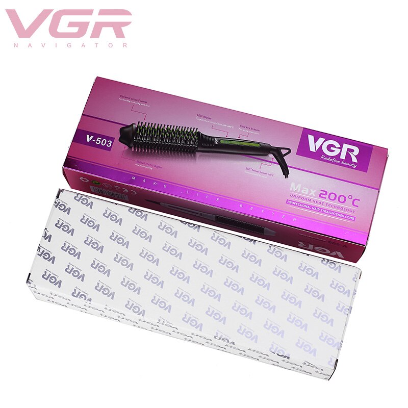 VGR 503 Air Comb Personal Care Anti-Scalding Straight 3 Levels Adjustment Styling Appliances Heating Element