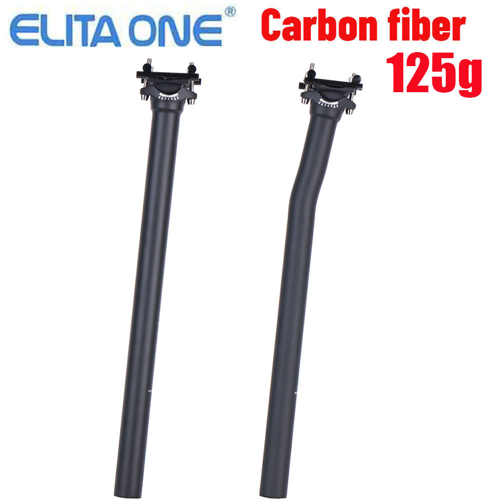 ELITA-tija de sillín de fibra de carbono para bicicleta de montaña, ligera, 27,2/31,6x350mm, 125g