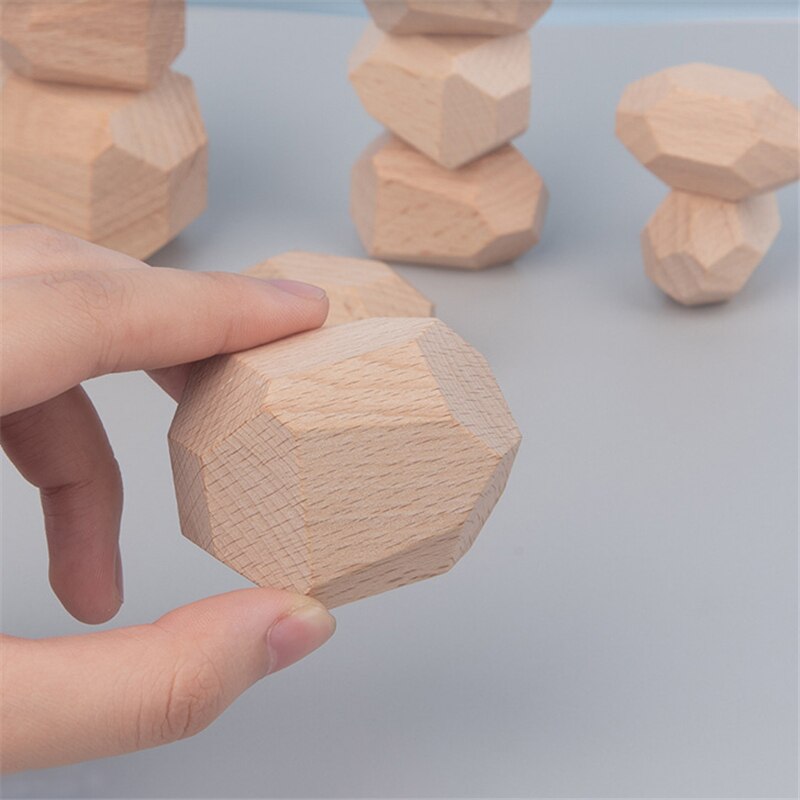 Balancing Holz Farbige Regenbogen Stein Jenga Baustein Pädagogisches Spielzeug Kreative Nordic Stil Stapeln Spiel Spielzeug Decor