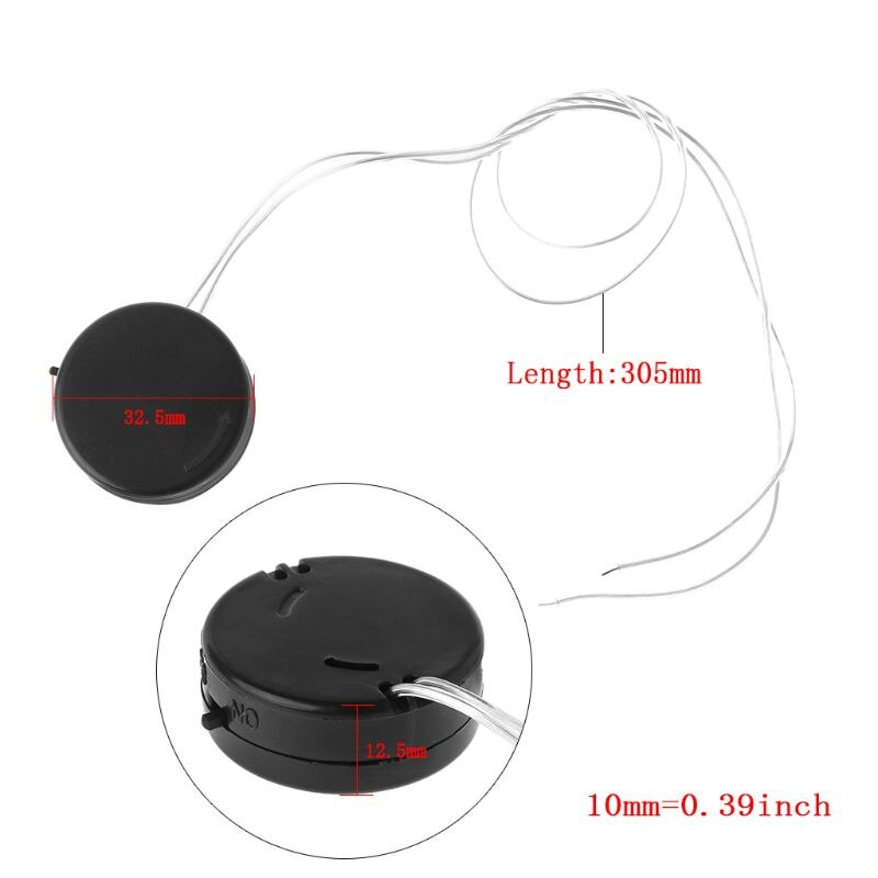 2Pcs 2 X CR2032 Ronde Coin Knoopcel Batterij Houder Opbergdoos Mini Adapter Met Draad Op/Off schakelaar Leads