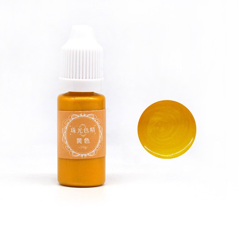 Pegamento de resina UV Color del pigmento líquido para colorear tinte portátil para DIY artesanías para hacer joyería LDO99: Yellow