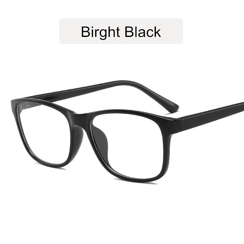 KOTTDO Classic Square Eye Glasses Frames for Women Vintage Computer Prescription Men Plastic Frame: bright black