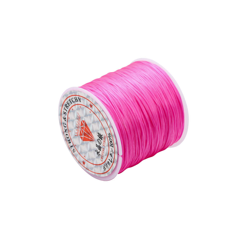 40Meters/roll Black White Stretch Elastic Cord For Bracelet Necklace Nylon Beading Cord String Thread Diy Jewelry Making Supplie: Pink