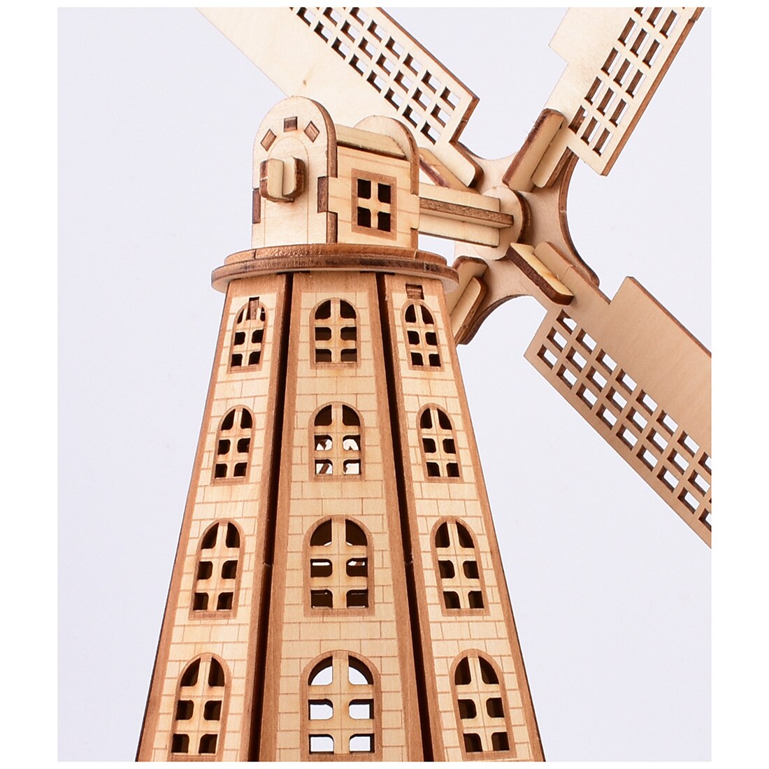 Beroemde Nationale Attracties Hoge Precisie Lasersnijden Puzzel 3D Houten Puzzel Modelbouw Kits-Nederlandse Windmolen