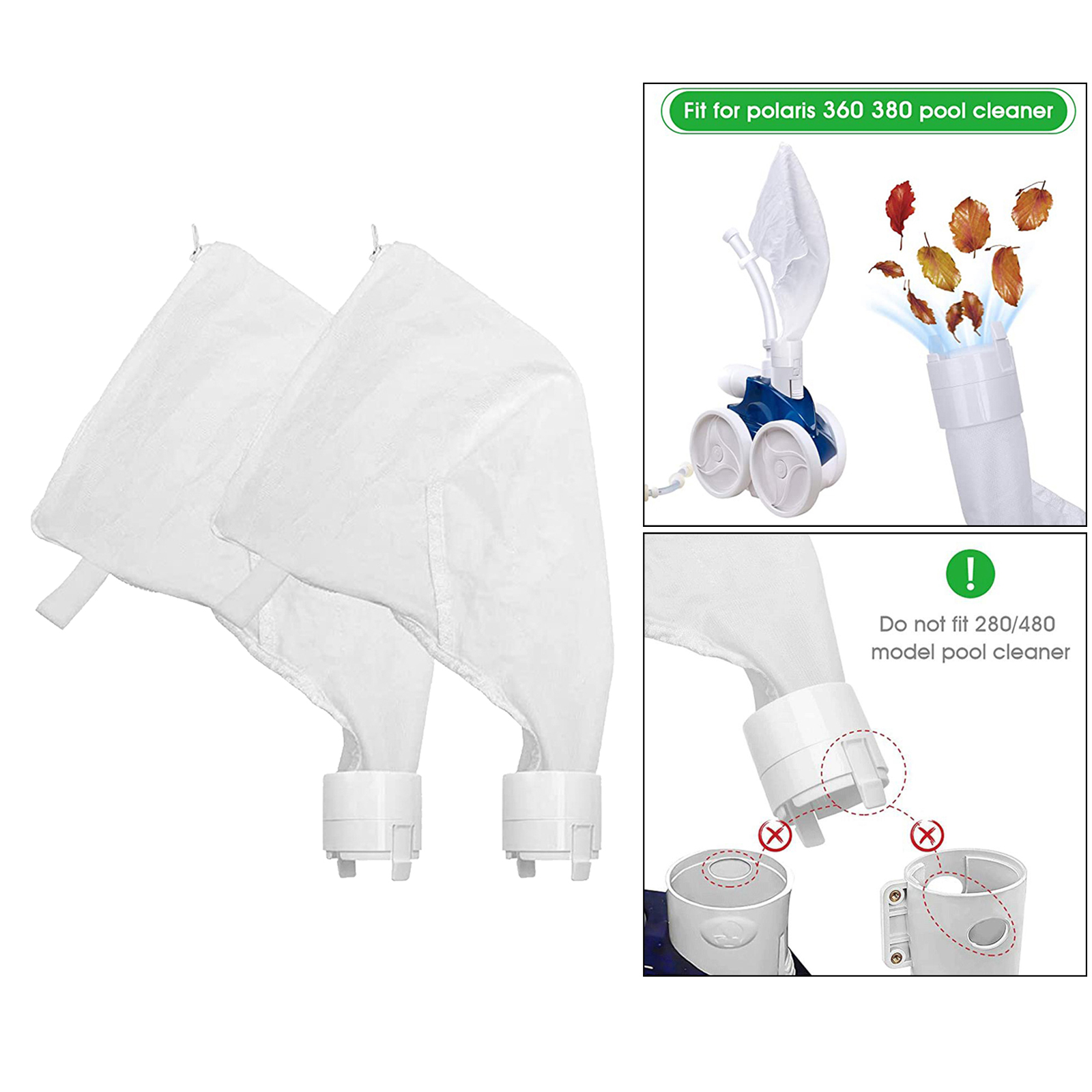 2Pcs Pool Cleaner Bag Voor Polaris Filter Tas All Purpose Zand En Silt Zak