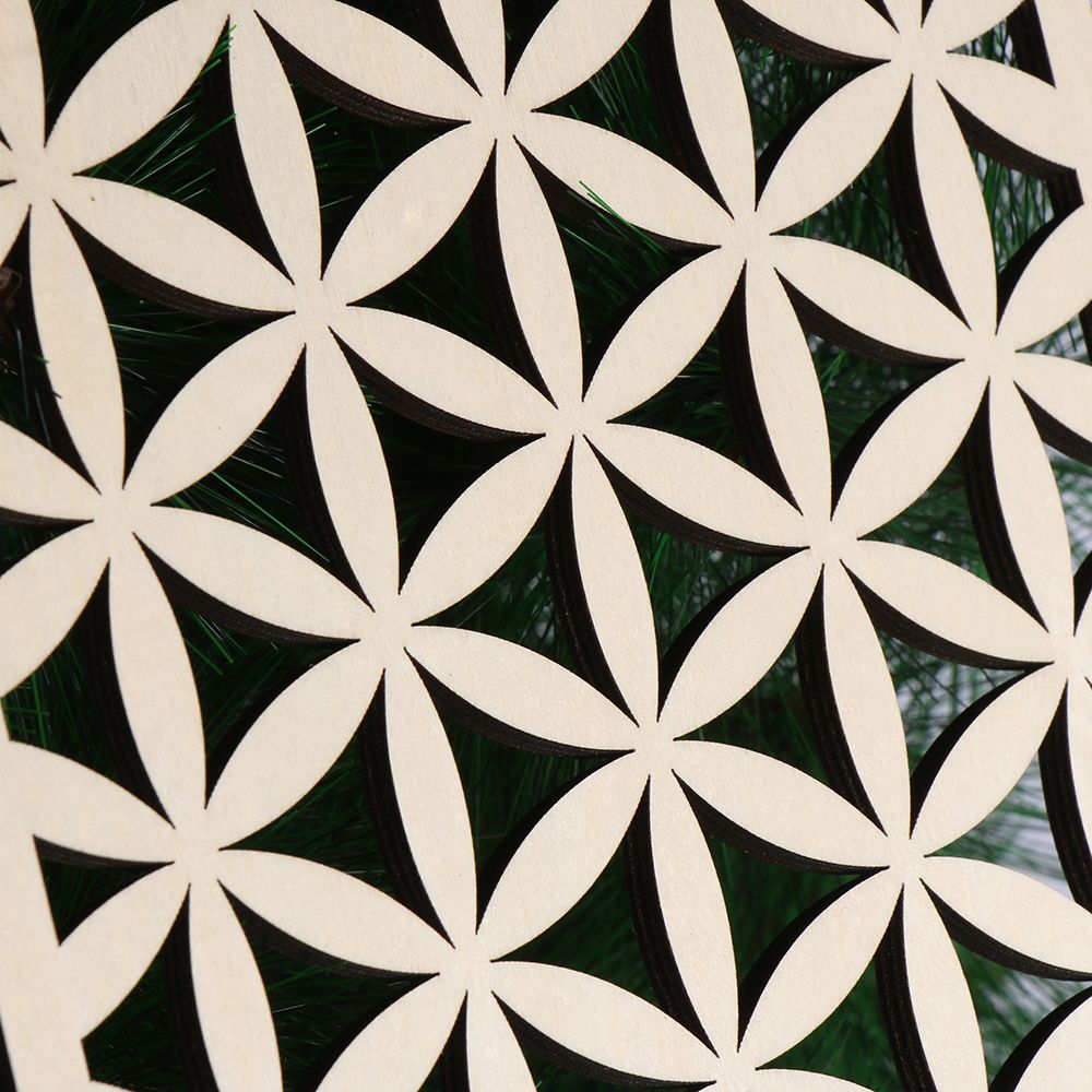 Cut Thuis Wall Decor Handgemaakte Onderzetters Houten Muur Teken Bloem Van Leven Vorm Slice Houten Basis Bloem Van Leven Energie mat