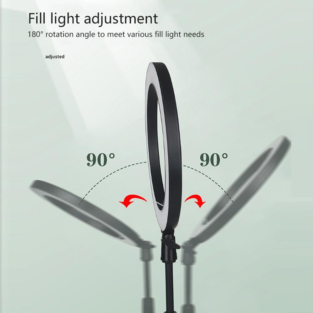 6/10 pollici A LED Selfie Anello di Luce foto per Live/Riprese Video Dimmable youtube con Supporto Da Tavolo 3000-5000K Trucco Luce di Riempimento