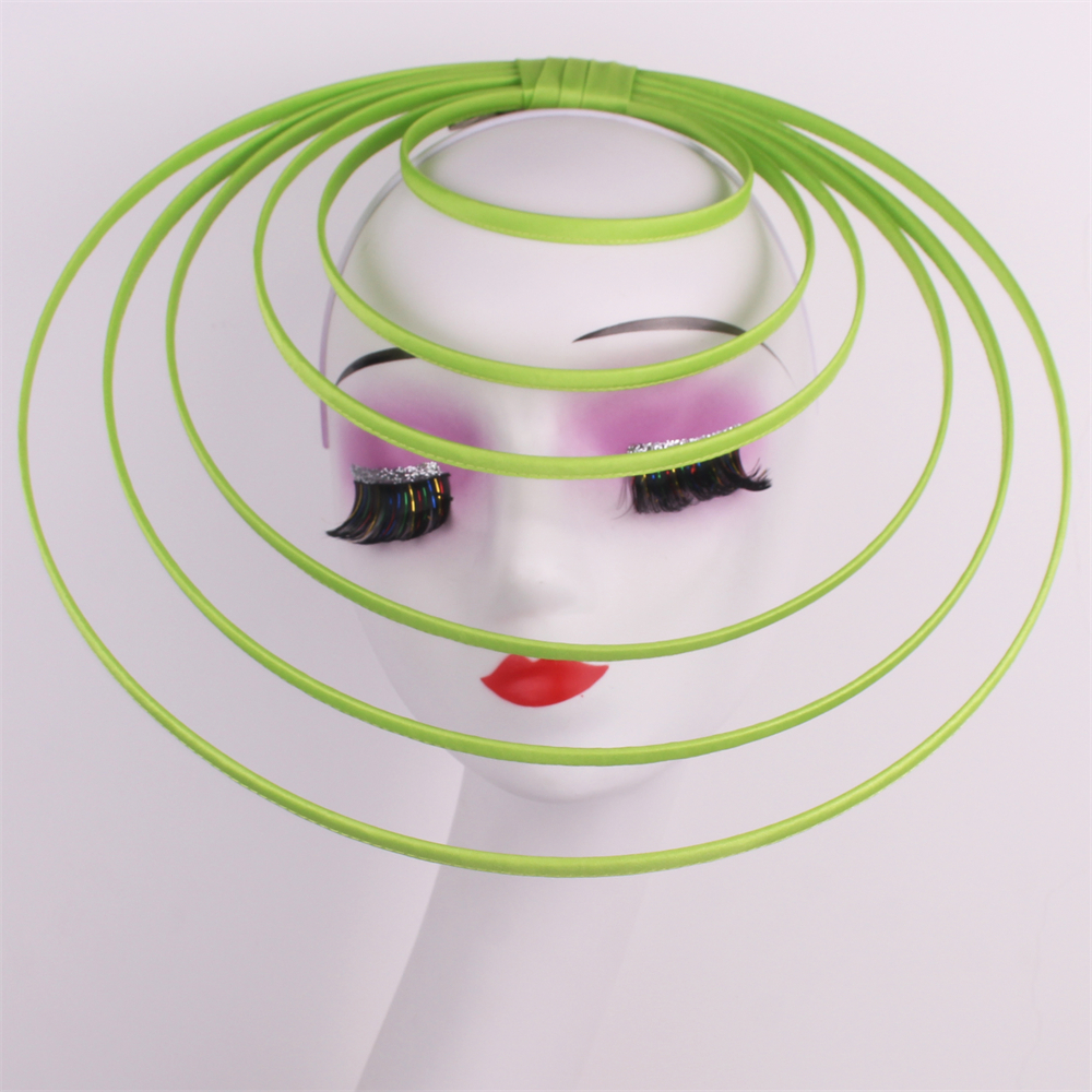 Royal Ascot Luxury Fascinator Hat Women Wedding Headpiece Mesh Hat Formal Event Pillbox Fascinator Hats Ladies Mariage Millinery: Light Green