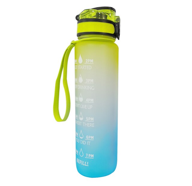 Mi botella de agua de plástico de 1000ml Drinkware Tour deporte al aire libre de la escuela sello con cierre hermético Gourde escalada espacio taza botella de agua: 15