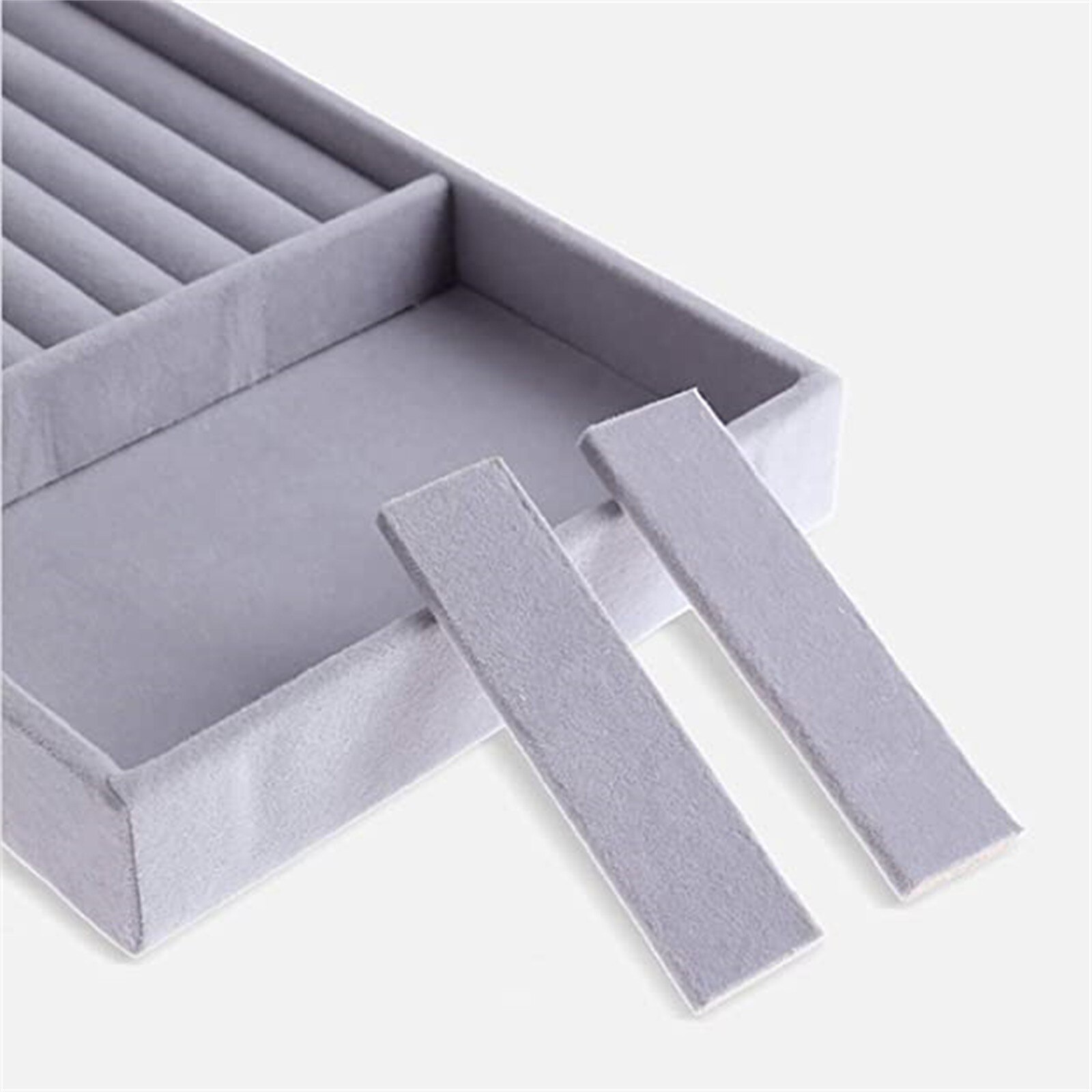 25# Velvet Ring Earrings Necklace Jewelry Display Organizer Box Tray Showcase Holder Jewelry Storage Box Earring Plate