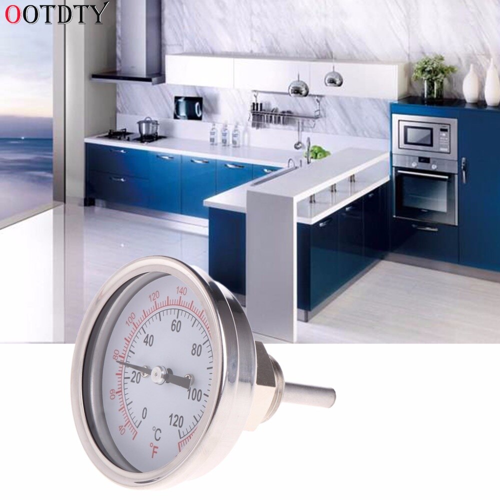 Termómetro de Dial de acero inoxidable de 1/2 ", herramientas de medición de temperatura para condensador Moonshine, olla de fermentación