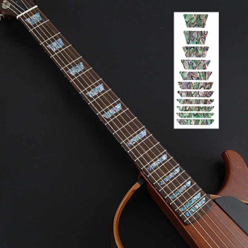 Cross inlay dekaler greppbräda klistermärke för elektrisk akustisk gitarr bas ultra tunn klistermärke gitarra tillbehör 18 stilar: 6