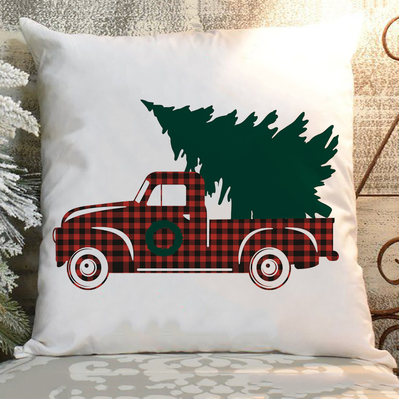 Kerst Kussenhoes 45*45 Kussensloop Sofa Kussens Kussenslopen Film Kijken Kussenslopen Home Decor Feestdagen: Z21088-DCCWH-M