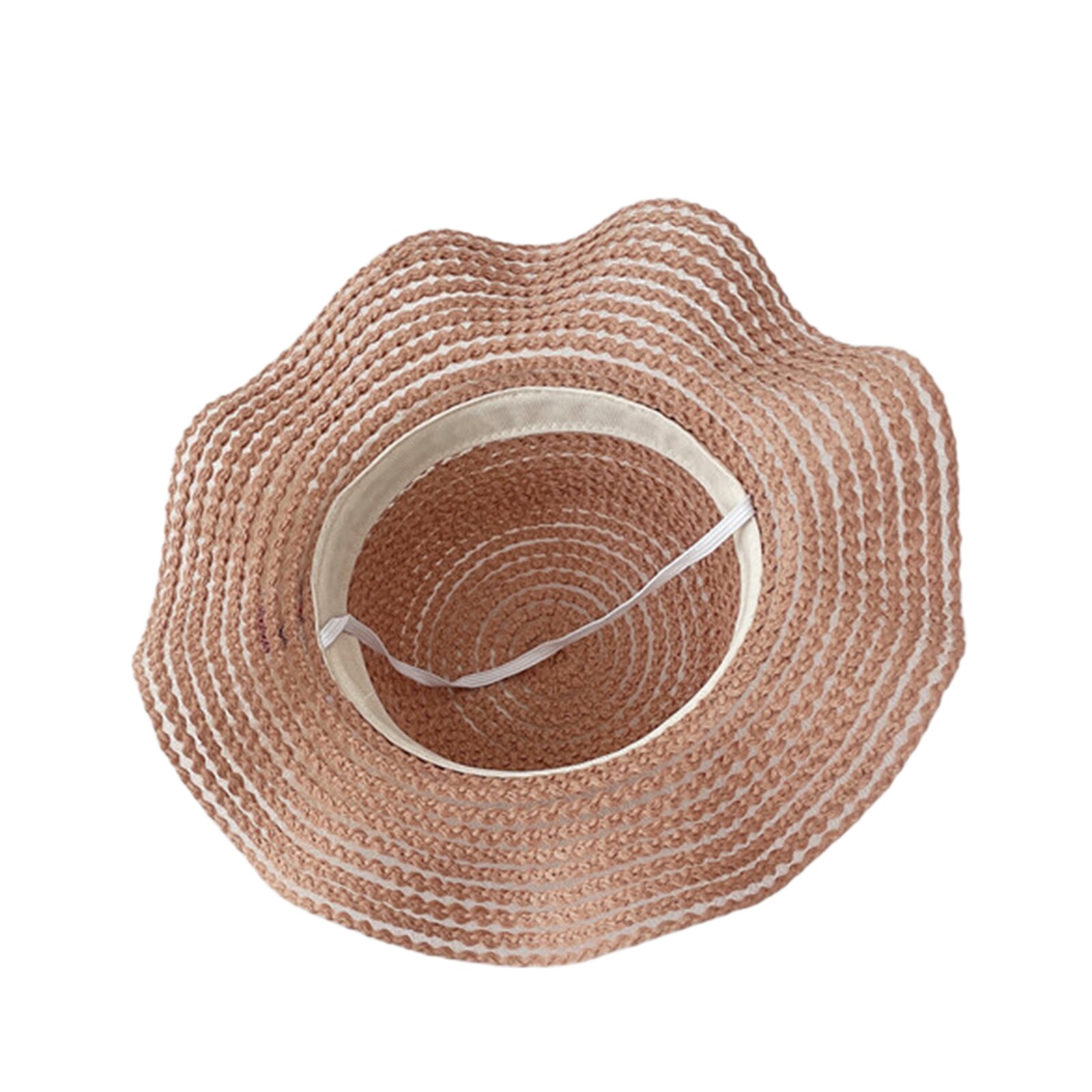 Kids Girls Boater Straw Hat Outdoor Wide Brim Seaside Summer Beach Flat Top Sun Caps Strawberry Bowknot Panama Straw Cap