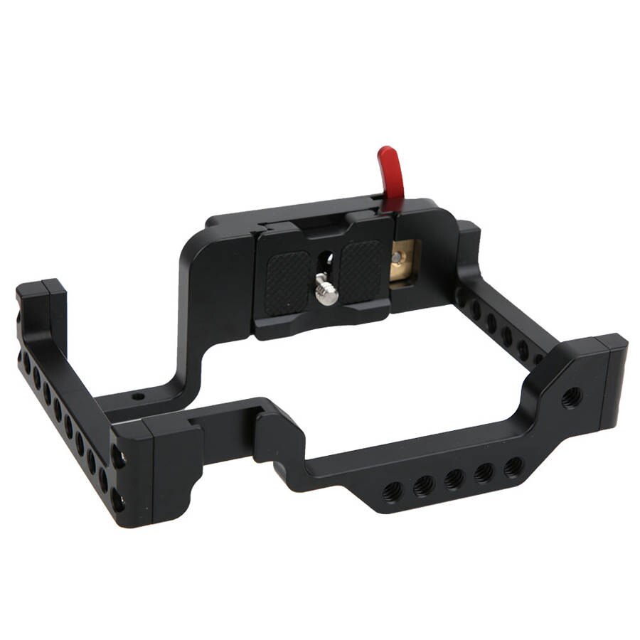 Fazer cinema Camera Rig Gaiola 1/4 "3/8" Para A6400 A6500 Flash Da Câmera Do Monitor
