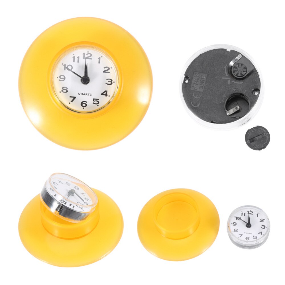 Wall Mount Bathroom Clock Waterproof Mini Watch Bathroom Accessories Products Mirror Suction Wall Clock Shower Quartz Clocks