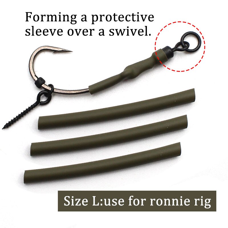 30 Stuks Karpervissen Stoom Krimpkous Buizen Voor Karper Rig Maken Accessoires Karper Haak Vissen Buis Anti Wirwar Mouwen end Tackle