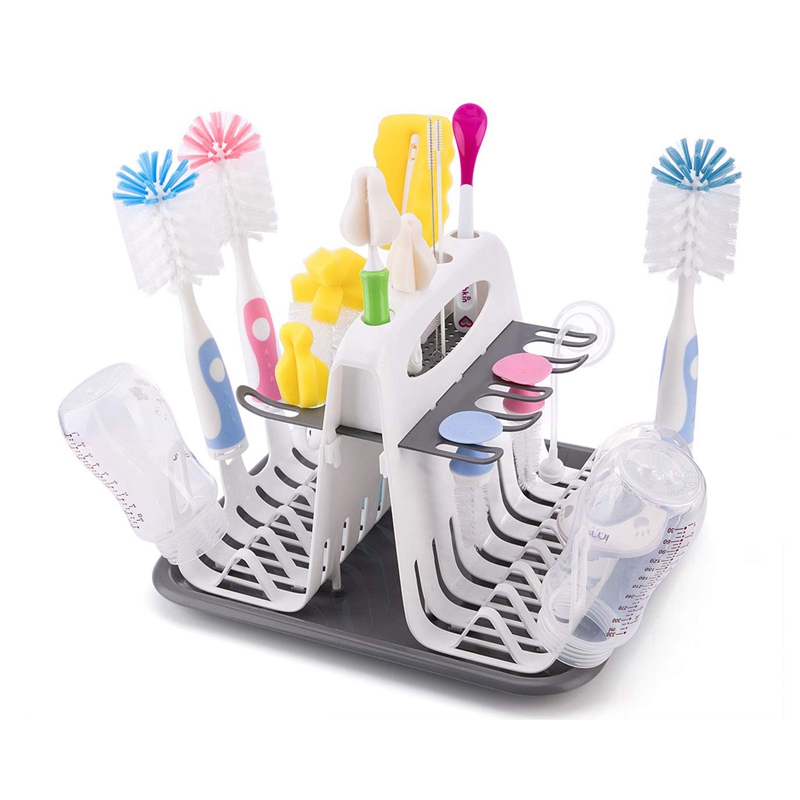 Baby Bottle Drying Rack Portable Cleaning Dryer Storage Rack Multi-Layer Removable with Drain Plate Children Drying Rack
