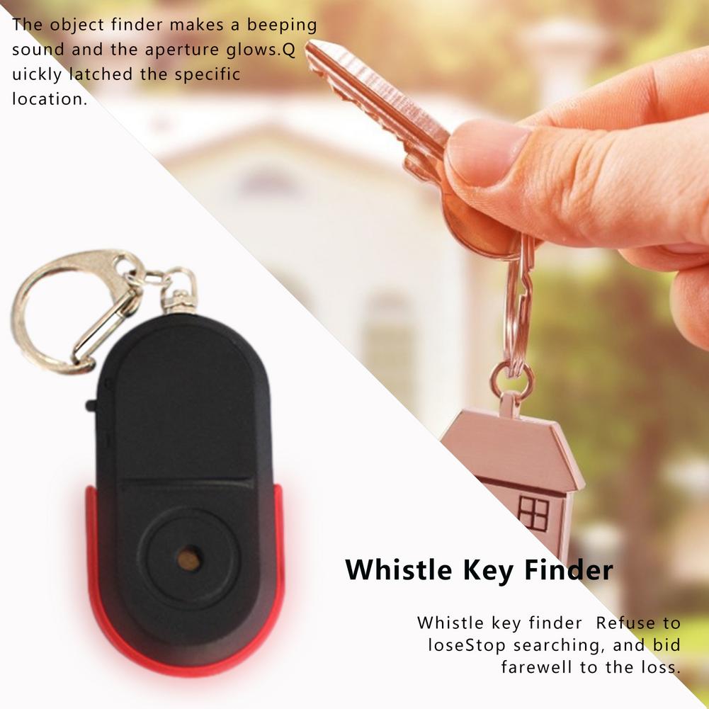 Intelligenter anti-verlust-alarm mit led-pfeife, schlüsselfinder, blinkendem ton, alarmsteuerung, schlüsselortungsgerät, schlüsselanhänger-finder und tracker mit schlüsselring