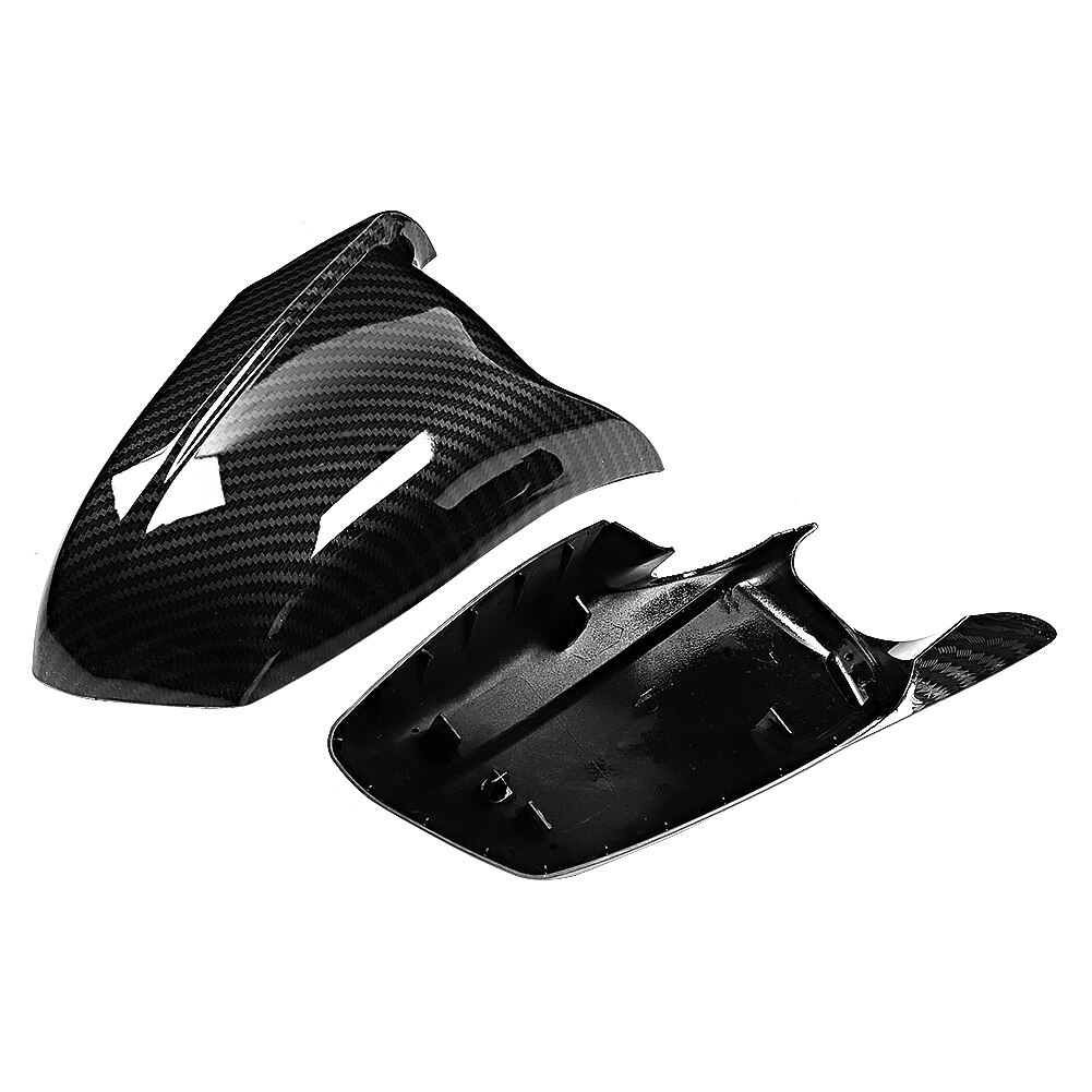 Left&Right Side Mirror Housing Cap Covers Carbon Fiber Texture Fit for BMW 5 Series F10 Rearview Mirror Cover