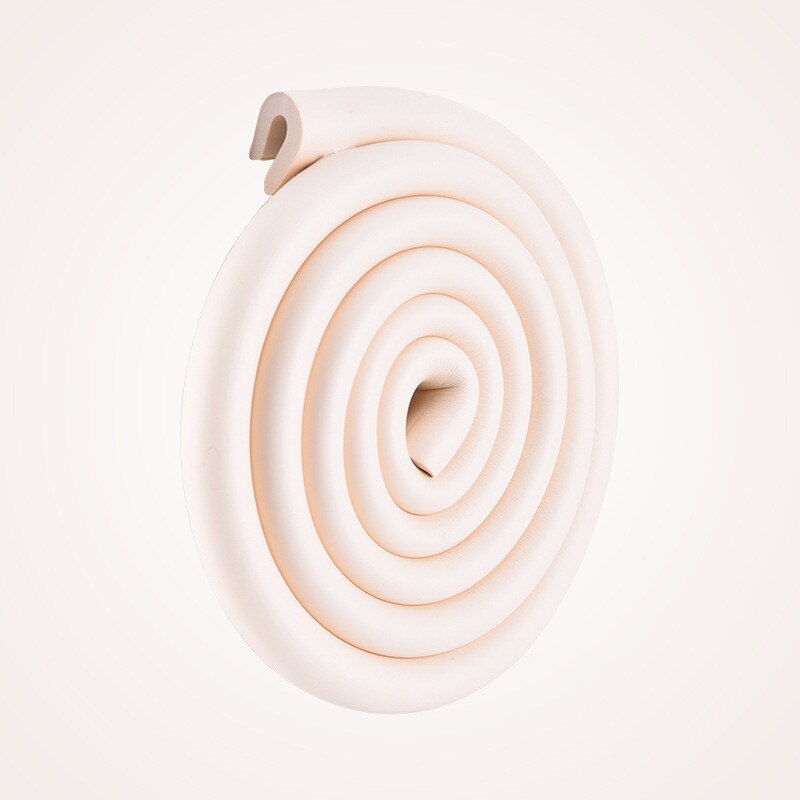 Baby Safety Desk Protector Edge Corner Guard Kids Protection Bumper Furniture Edge Anti-collision Strip with Double-sided Tape: Beige