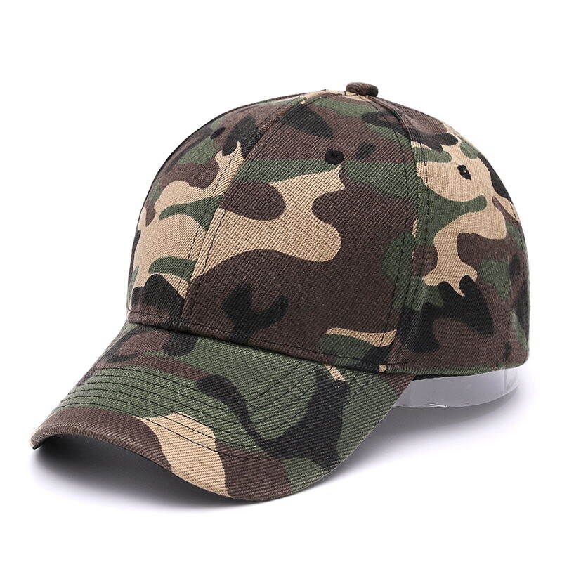 8 Kleuren Unisex Casual Solid Verstelbare Baseball Caps Snapback Hoeden Baseball Cap Voor Vrouwen Mannen Hip Hop Vader hoed Bone: camouflage