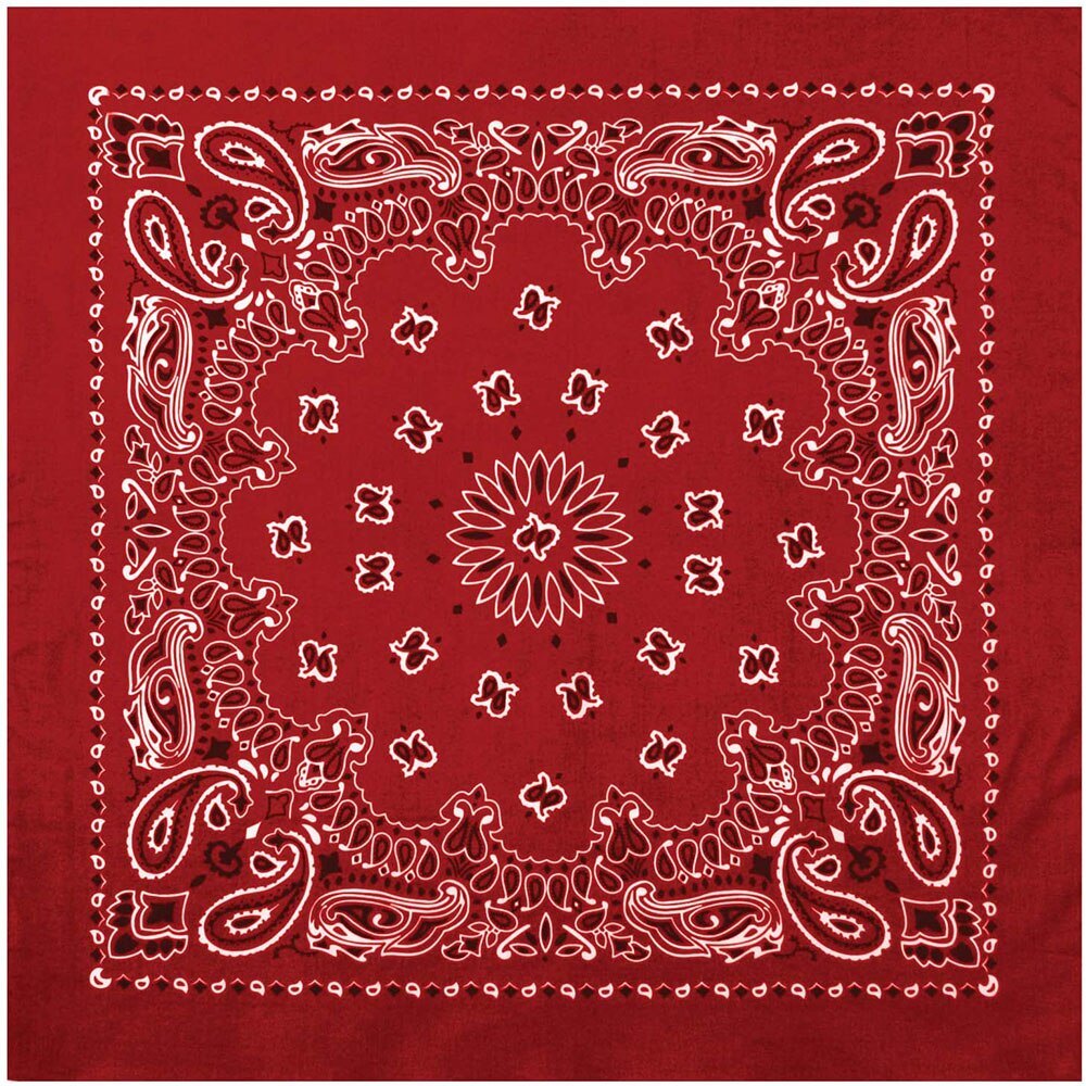 Bandanas 22 Zoll 100% Baumwolle Bandana Neuheit Doppelseitig Drucken Paisley Cowboy Bandana Party Favor Schal Stirnband Taschentücher: Bandana-001 Bordeaux