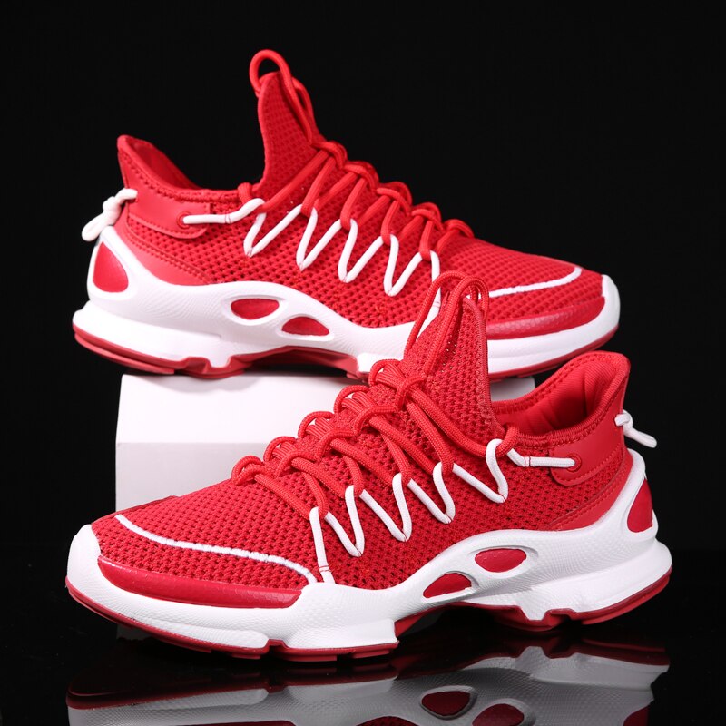 Komfortable sko herre efterår åndbare stilfulde gymnastiksneakers til unisex flade snøre mænd sko sort  f134-ls008