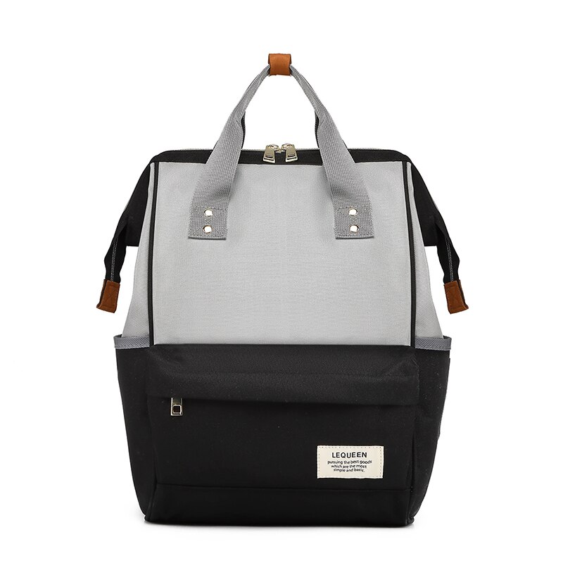 Lequeen Mommy Backpacks Nappy Bags animal bear print Diaper Bags Maternity Backpack Small Waterproof Travel Bag LPJ10: LPB19-grayblack