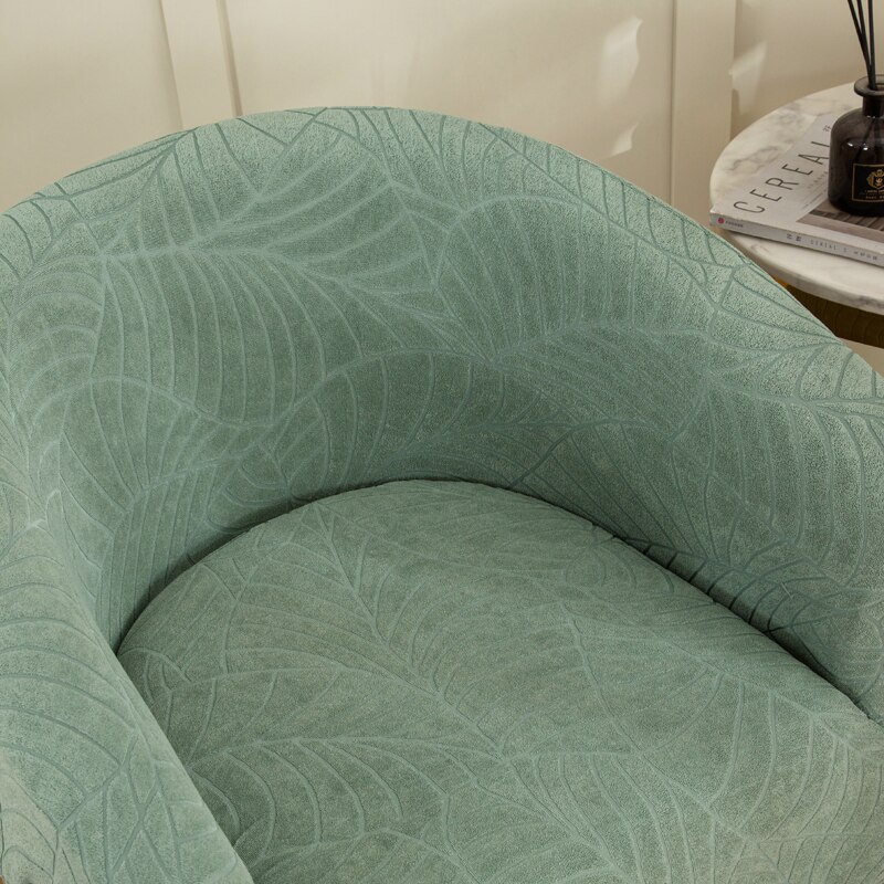 Club Stoel Hoes Stretch Vat Stoelbekleding Jacquard Bad Stoel Kussenovertrekken Zachte Spandex Fauteuil Sofa Cover Verwijderbare