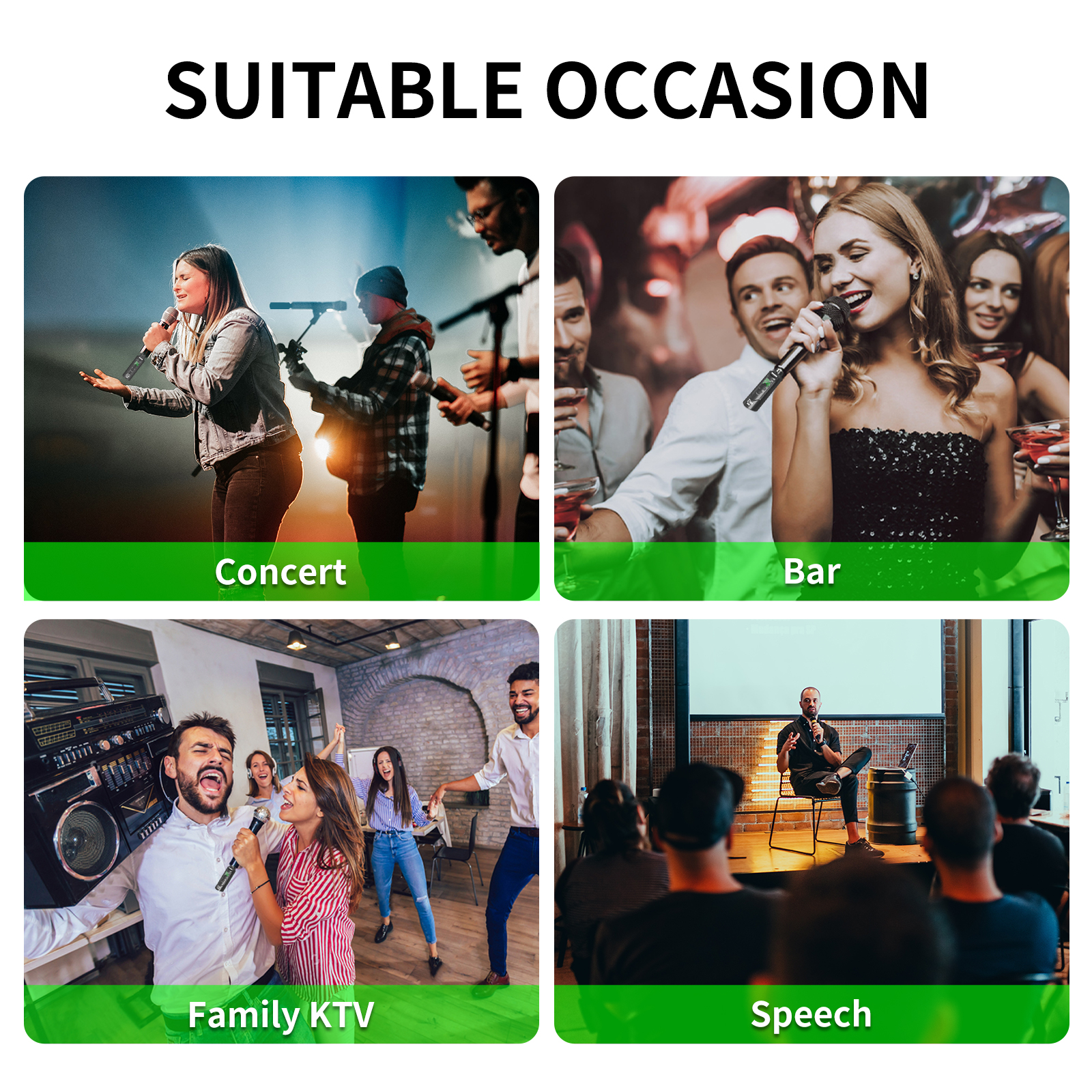 XTUGA SF-1 UHF micrófono convertidor inalámbrico XLR transmisor receptor recargable para micrófono dinámico/condensador