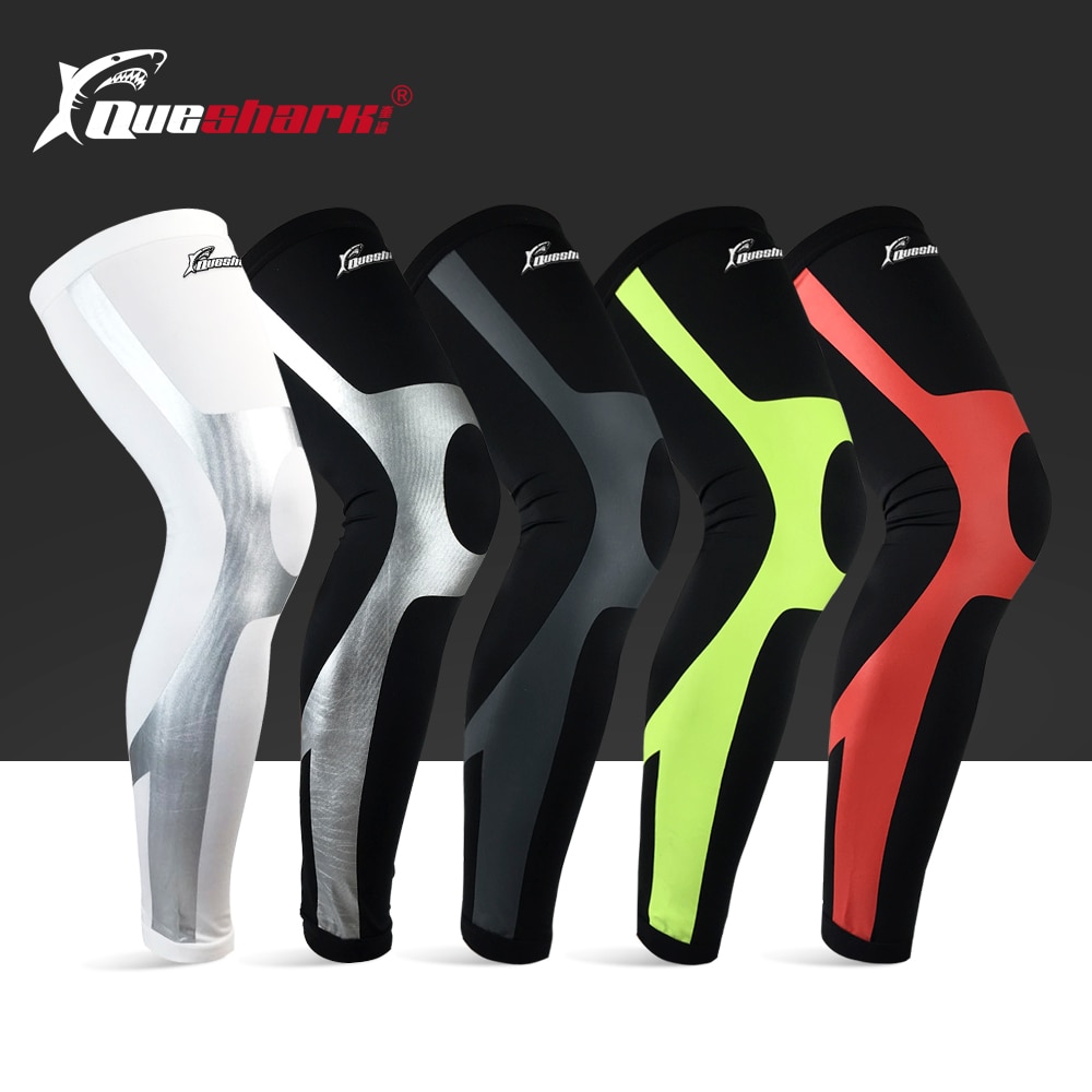 Mænd kvinder kompression fodbold basketball benærmer fitness løbeleggings tights sport fodbold benbeskytter cykling benvarmere