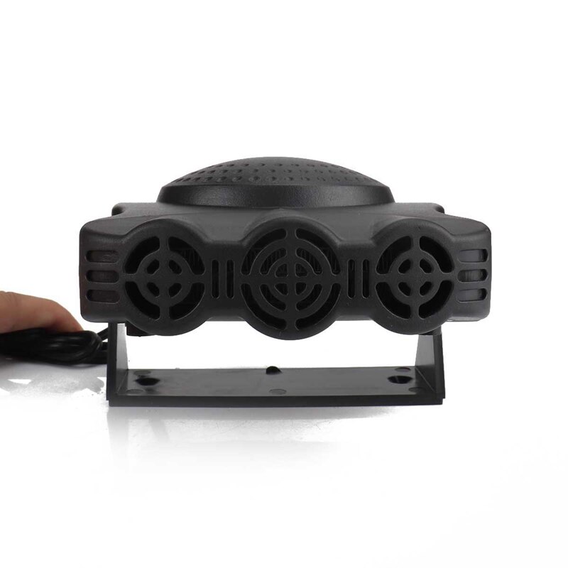 Draagbare Auto Ventilator, 2 In 1 Elektrische Auto Ventilator met Koeling & Verwarming Functie Ontdooier Defogger 12 V, 3-Outlet Plug Verstelbare Therm