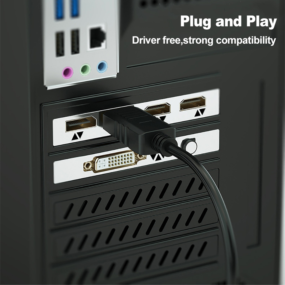 4K DisplayPort to HDMI-compatible Cable DP to HD Adapter 1.8m DisplayPort Video Audio Cable for PC Laptop HDTV Projector Monitor