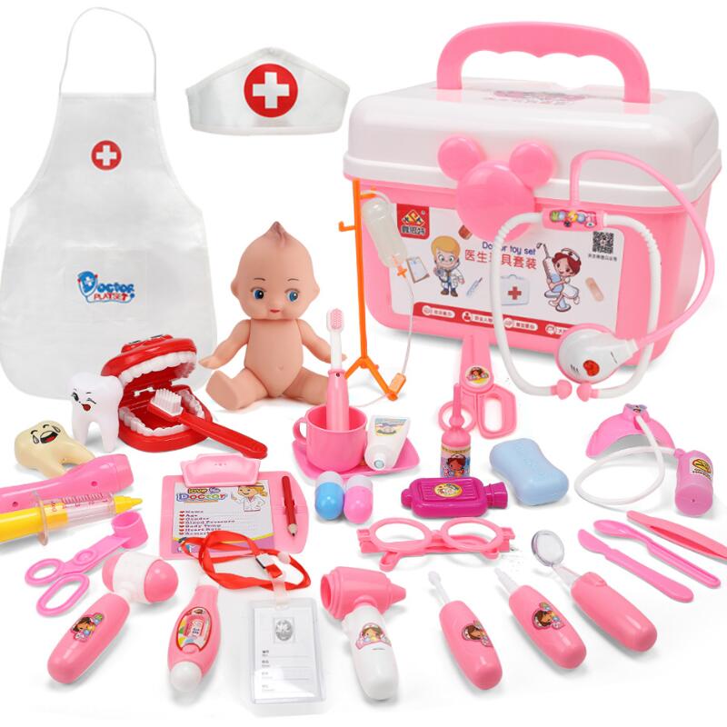 Per bambini medico giocattolo della casa del gioco medico set giocattolo ragazza medico della scatola strumento ragazzo infermiera bambino iniezione stetoscopio strumento di bambino regalo