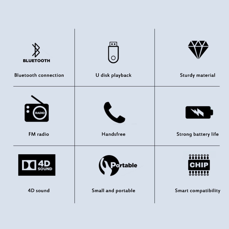 Bluetooth Speaker Portable Wireless Stereo Subwoofer Heavy Bass Speakers Sound Box With Mic Support FM Radio TF AUX USB