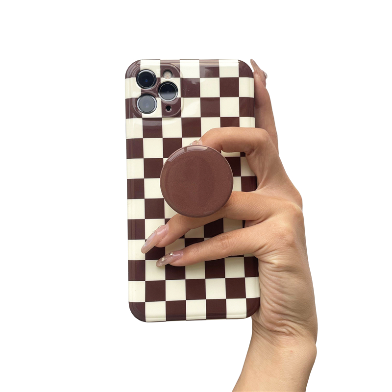 Luxury Glossy Phone Socket for iPhone 15 14 12 13 Foldable Stretch Grip Tok Phones Holder Finger Ring Stand for Xiaomi Huawei