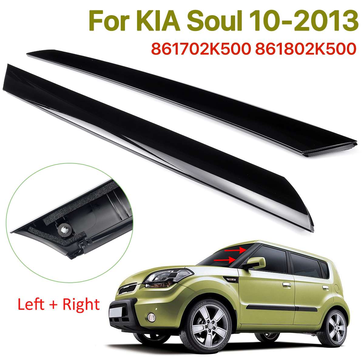 Garniture de panneau de pare-brise avant de voiture adapté à Kia Soul – 861702K500 861802K500, accessoires de voiture