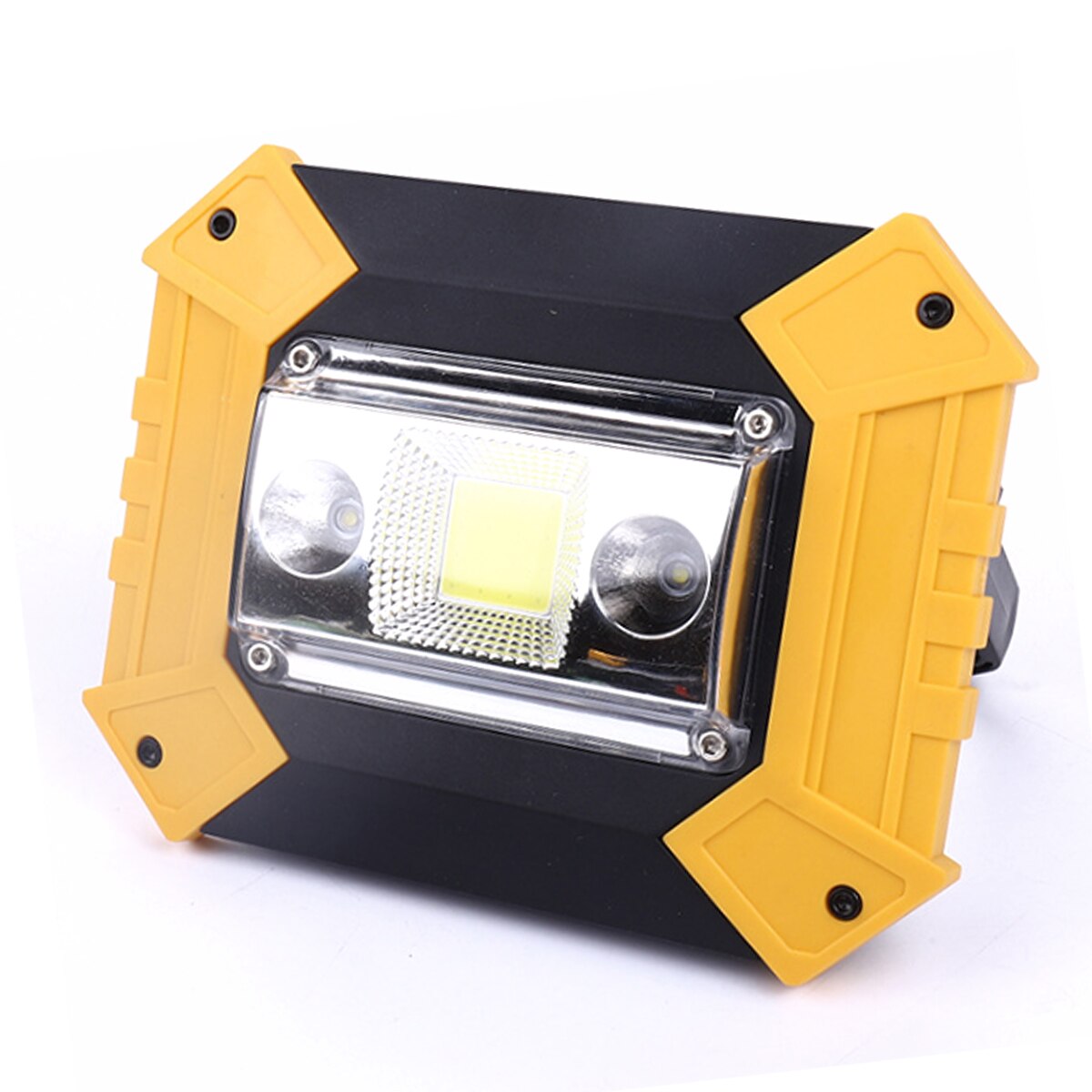 100W foco Led portátil 30000lm luz Led de trabajo súper brillante recargable para Camping al aire libre lámpara Led linterna por 18650: D / NO Battery