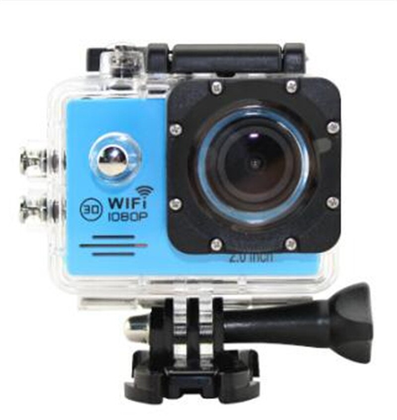 2.0 LCD photo Cameras 1080P 12MP WiFi Video Cameras 30M Waterproof Full HD DVR: Blue