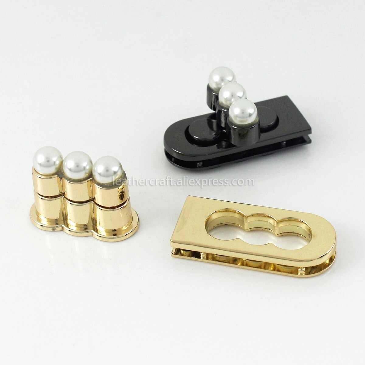 1pcs Metal Pearl Turn Lock Push Lock Clasp Bag Laggage Purse Leather Craft Closure DIY Hardware Accessories
