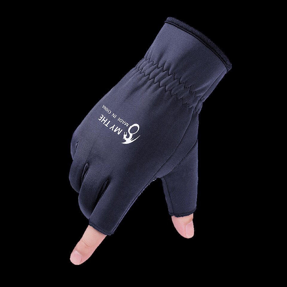 Gants imperméables antidérapants pour écran tactile, pour la pêche en hiver, durables, cyclisme, Fitness, carpe: Type B-Blue / XL