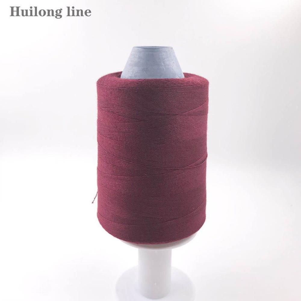 20 S / 3 big sewing thread 4500 yards 100% polyester cotton configuration Sewing thick thread colour thread denim thread: Wine red A08