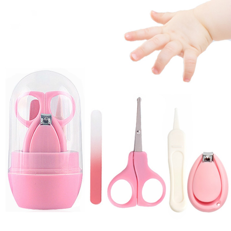 4pcs/set Children Baby Nail Care Set Baby Healthcare Kits Infant Finger Trimmer Scissors Nail Clipper Prevent Hand Injury Tool