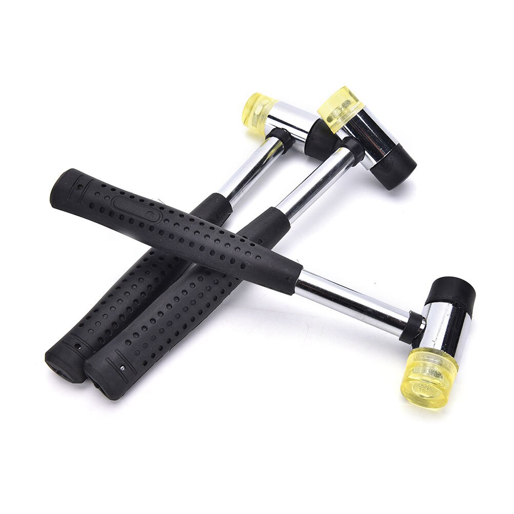 Mini martillo de goma de doble cara para el hogar, herramienta de mano de 10mm y 25mm con cabeza de nailon doméstica, para joyería, artesanía y bricolaje