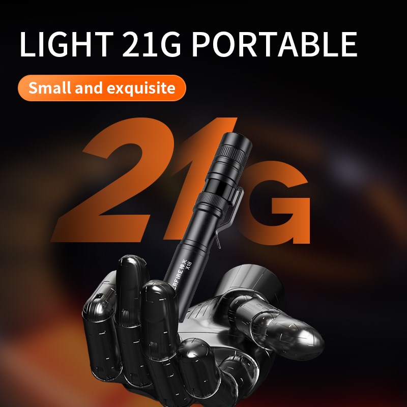 SUPERFIRE X18 Mini linterna LED PenLight lámpara Clip UV linternas antorcha al aire libre Camping bolsillo pluma luces linterna de emergencia