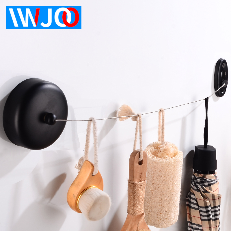 3.8m Retractable Clothesline Indoor Outdoor Laundry Hanger Clothesline Dryer Organiser Clothes Drying Rack Rope Stainless Steel