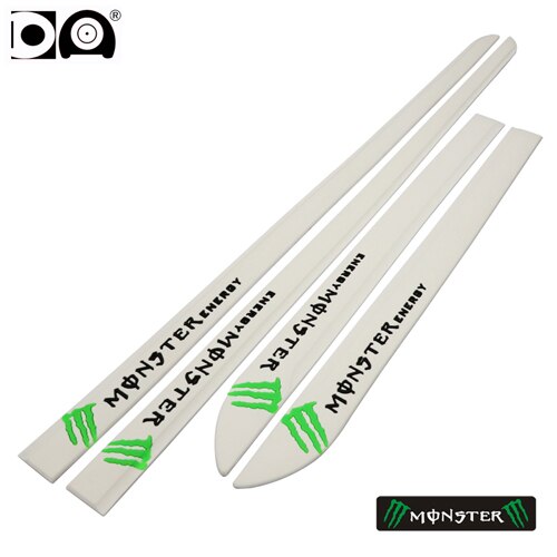 4 Stuks Auto Deur Verlengen Anti-Collision Strip Edge Guard Protector Auto Decor Zwart/Wit Gebruik Voor Auto deur Fit Alle Auto Modellen: White Monster