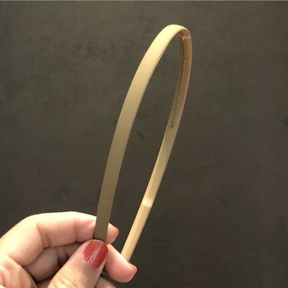 Antislip dunne eenvoudige haarbanden schattige hoofdband haarringen houder ornament hoofdband dames haaraccessoires: Khaki