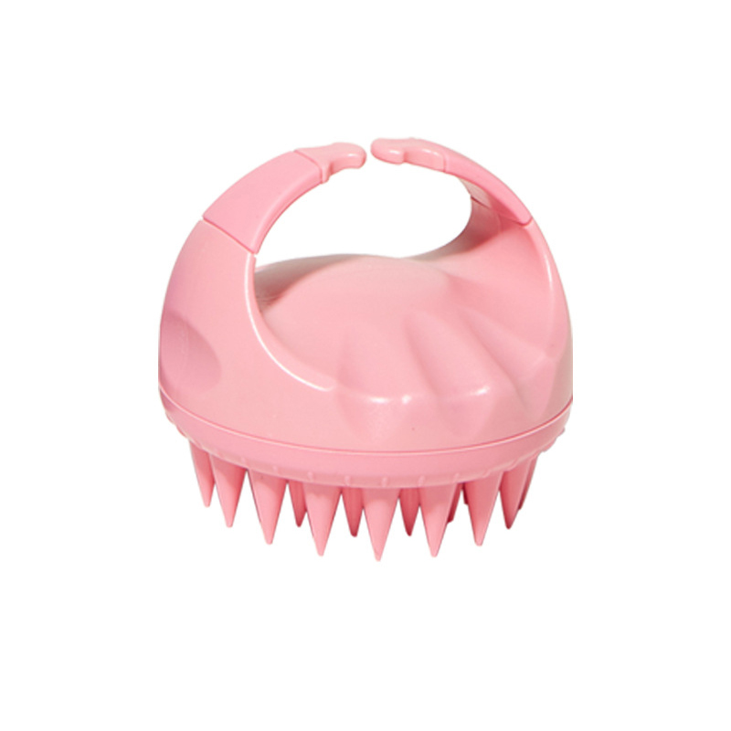 Brosse de lavage des cheveux en Silicone, peigne à main, masseur pour le cuir chevelu, bain, douche, nettoyage des cheveux: Pink